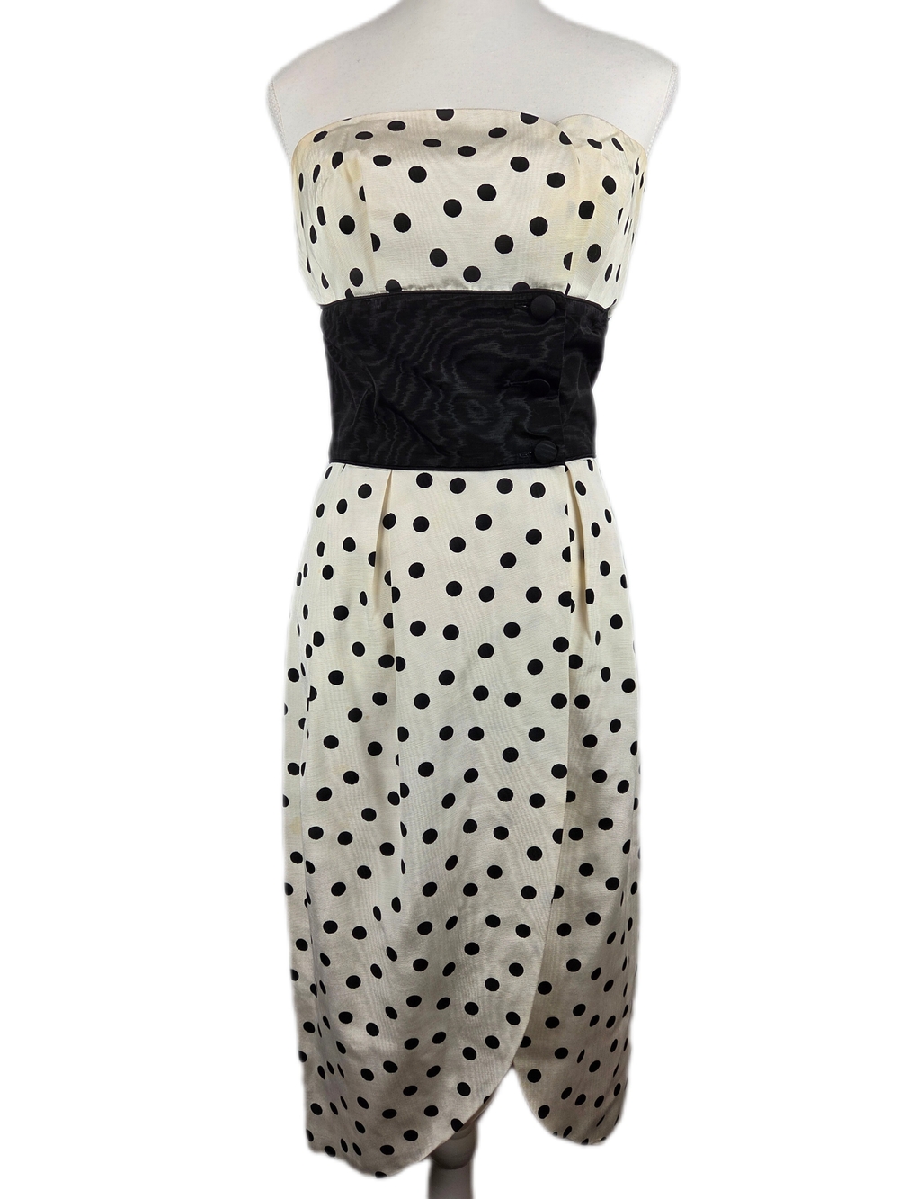 Vintage 90s The Chelsea Design Co. Polka Dot Strapless Dress – Catherine Walker
